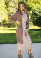 Essential Long + Soft Cardigan Toffee