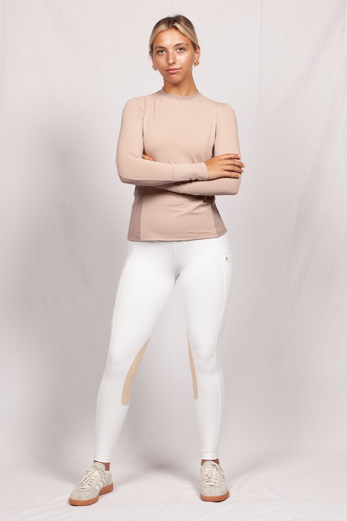 Kate Riding Tights White Tan