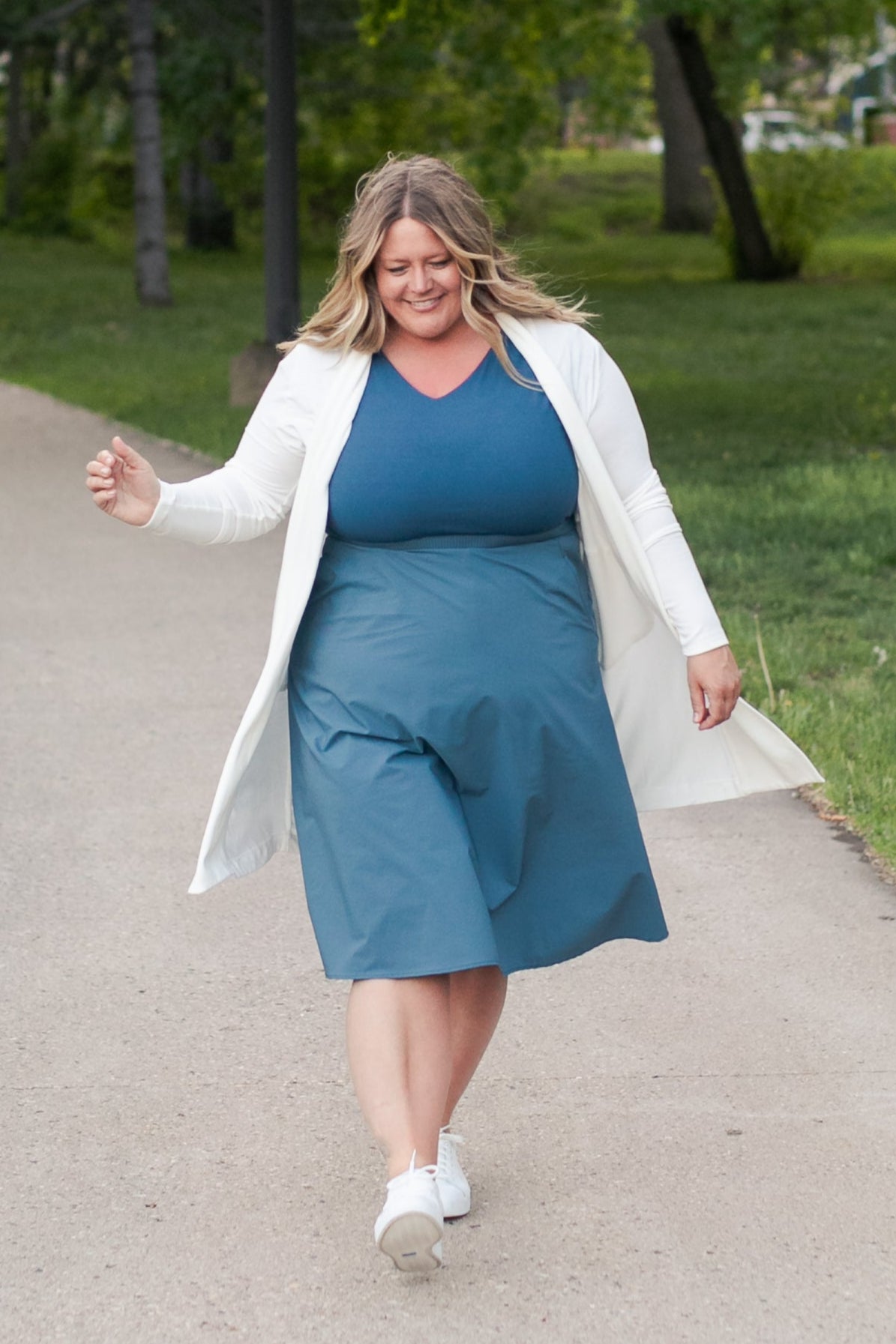 Kylin Open Front Cardigan White