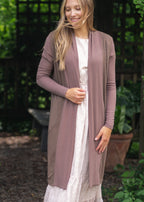 Kylin Open Front Cardigan Chocolate Brown