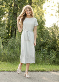 Lennox Classic Midi Dress - 46" Sand