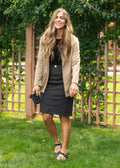 Remi Onyx Black Denim Midi Skirt 24"