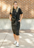 Rory Athletic Midi Dress Black