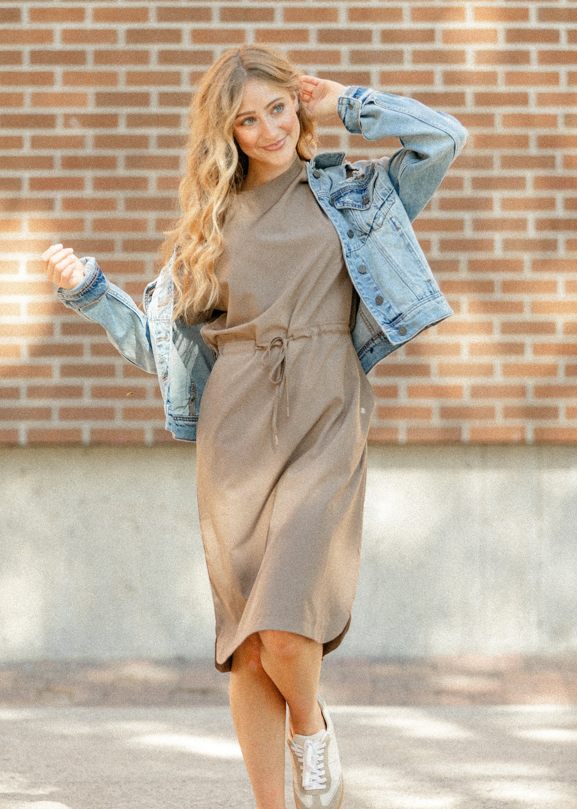 Rory Athletic Midi Dress Taupe
