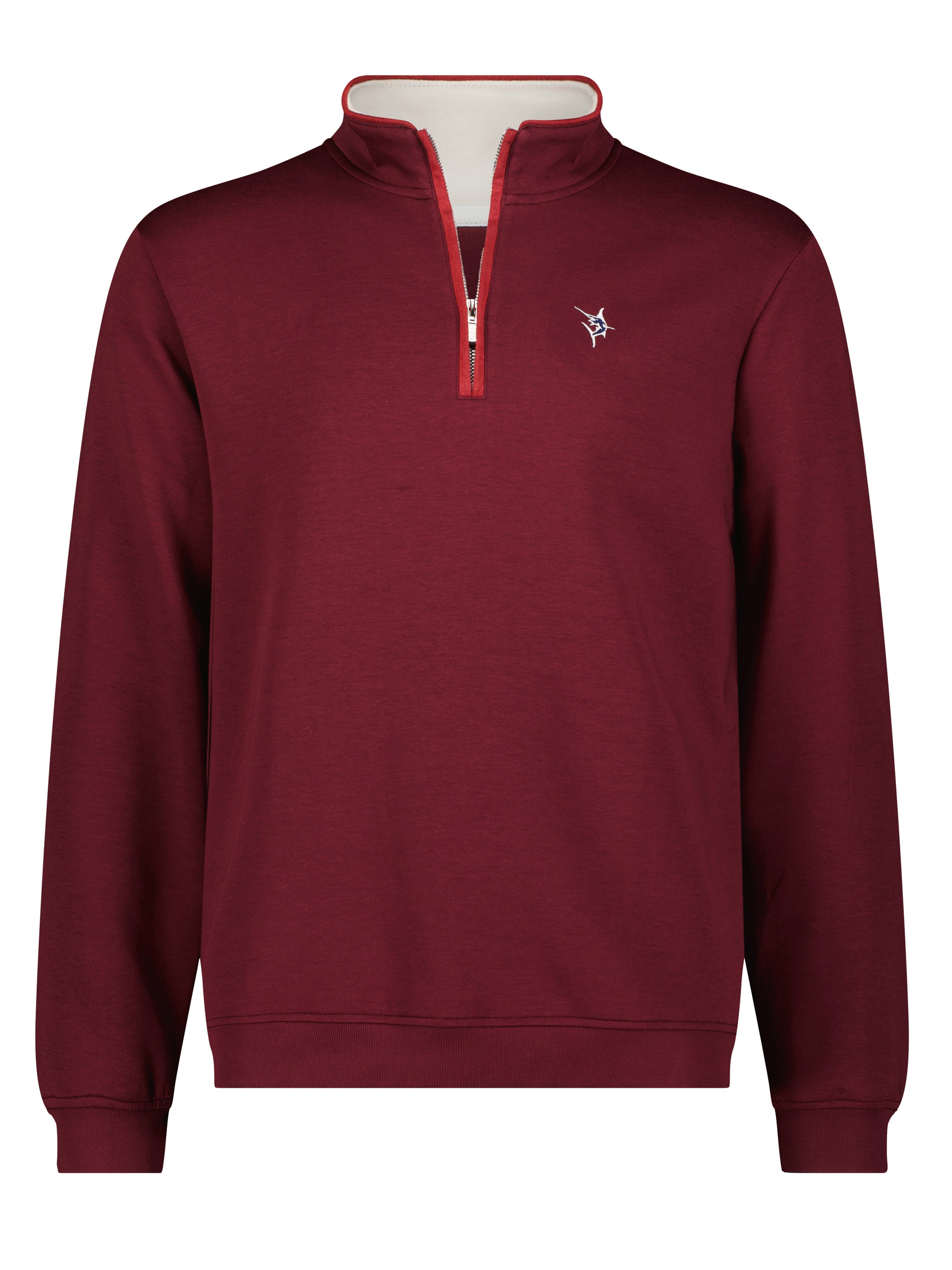 Turnberry Quarter Zip Smooth Knit MD Burgundy